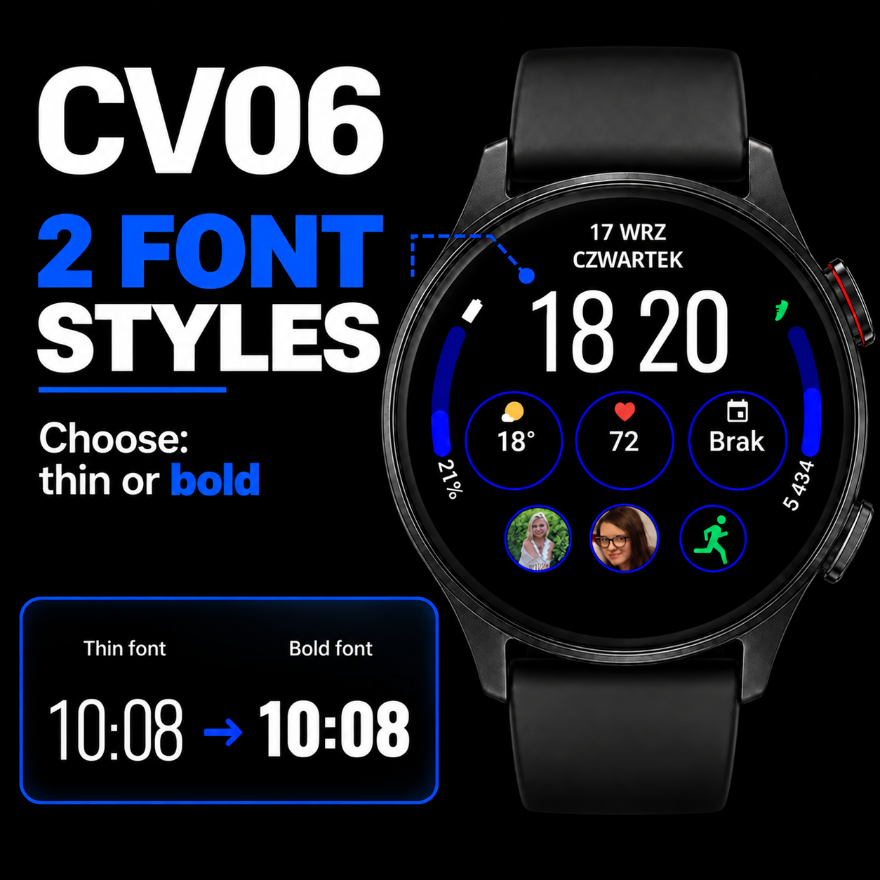 CV06 Side two hour font styles